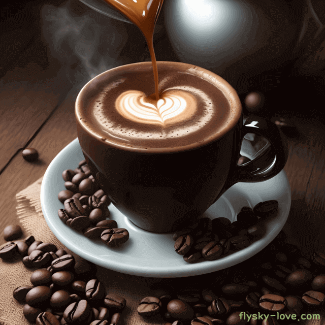 우유를 곁들인 라떼