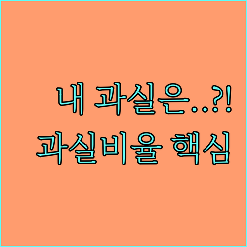 손사협회 과실비율 조회 서비스 정확한..