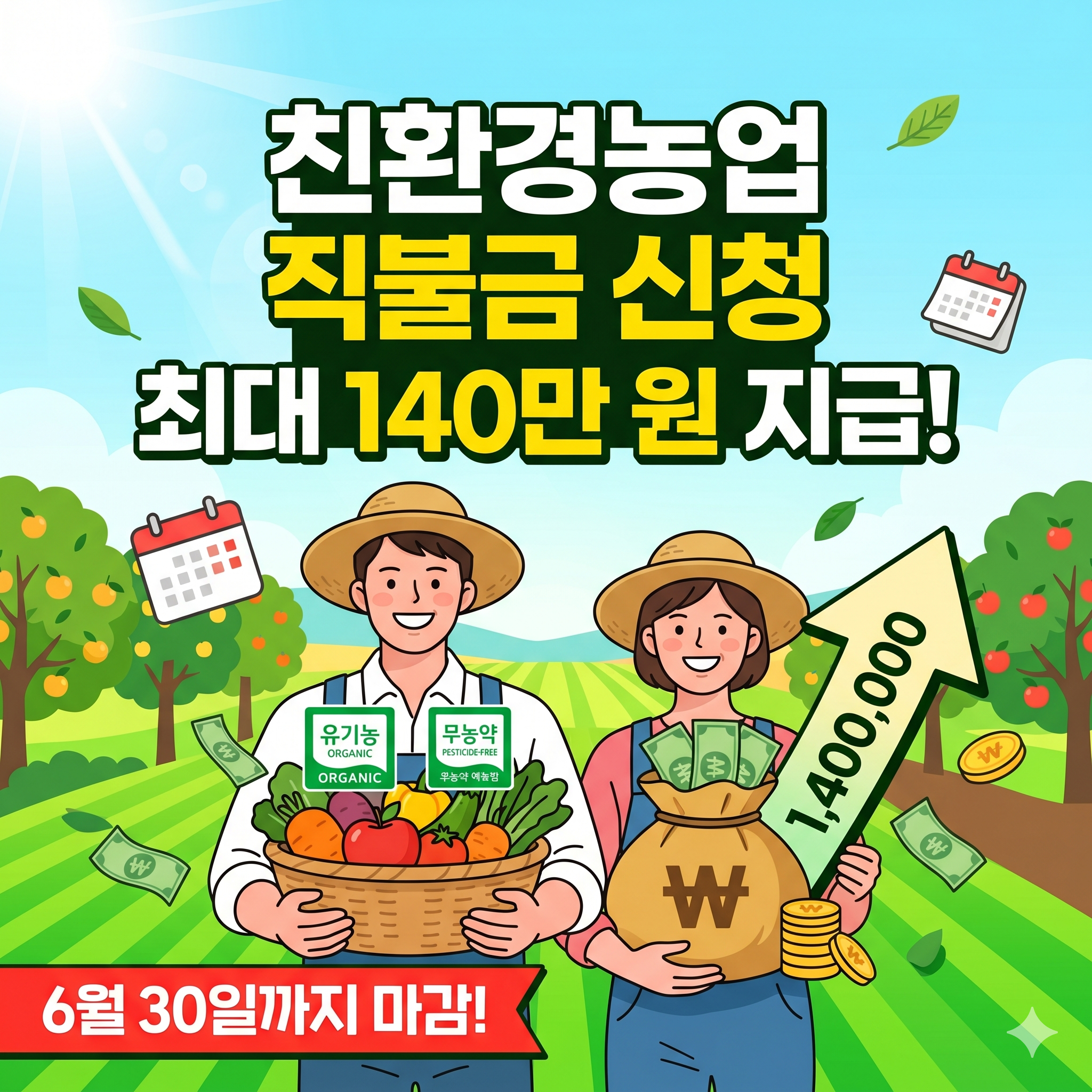 친환경 농업직불금 신청기간 자격 조건 및 지급 단가 총정리