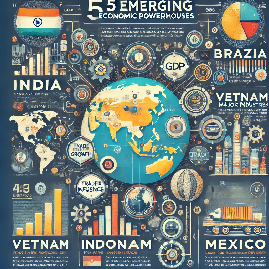 신흥 경제 강국 탑 5 이미지