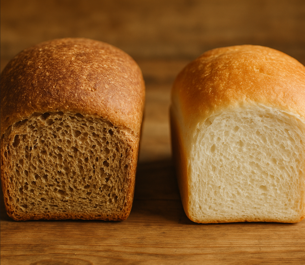 통물과 밀가루빵 비교사진