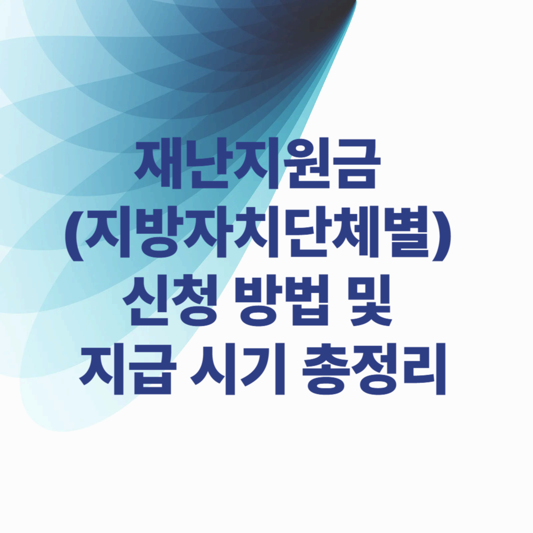 재난지원금(지방자치단체별) 신청 방법 및 지급 시기 총정리