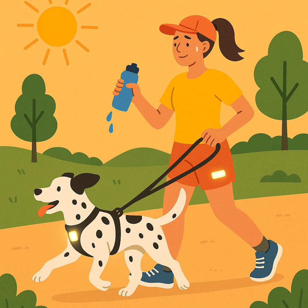 여름철 강아지의 안전한 산책 방법 이미지