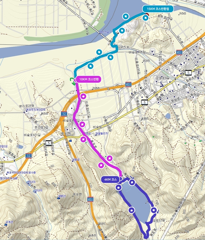 걷기대회 코스 지도