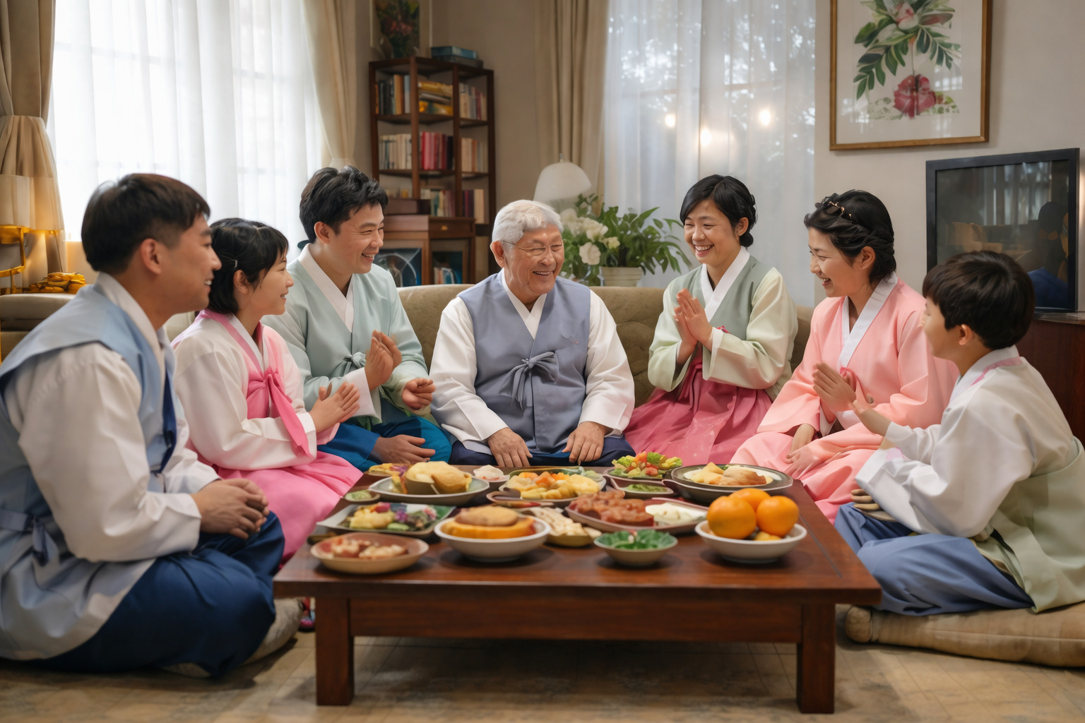 설날가족풍경