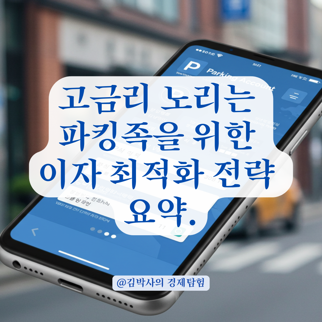 고금리 노리는 파킹족을 위한 이자 최적화 전략 요약. 💡