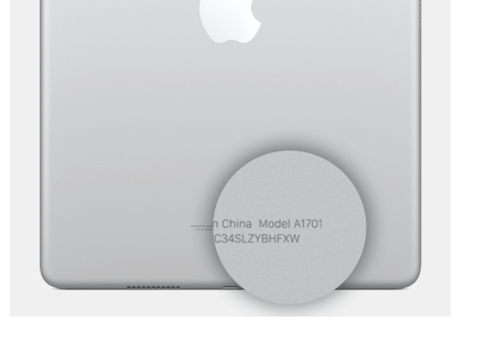 iPad 후면 모델번호