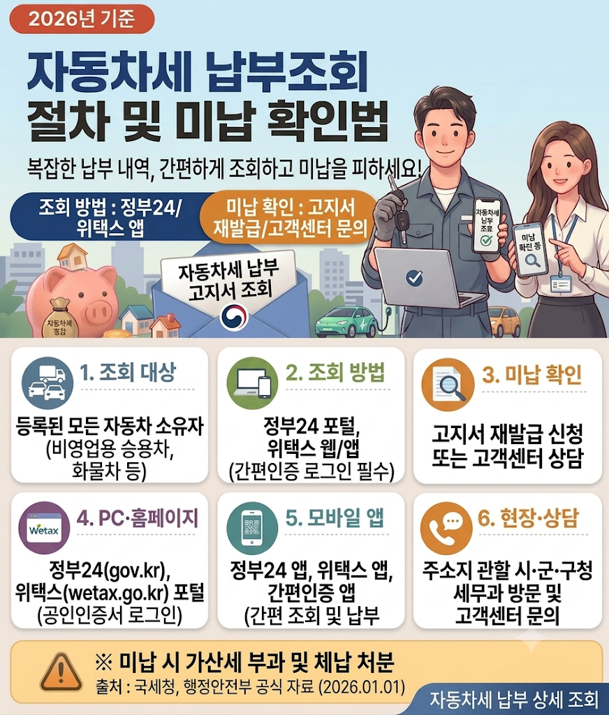 자동차세 납부조회