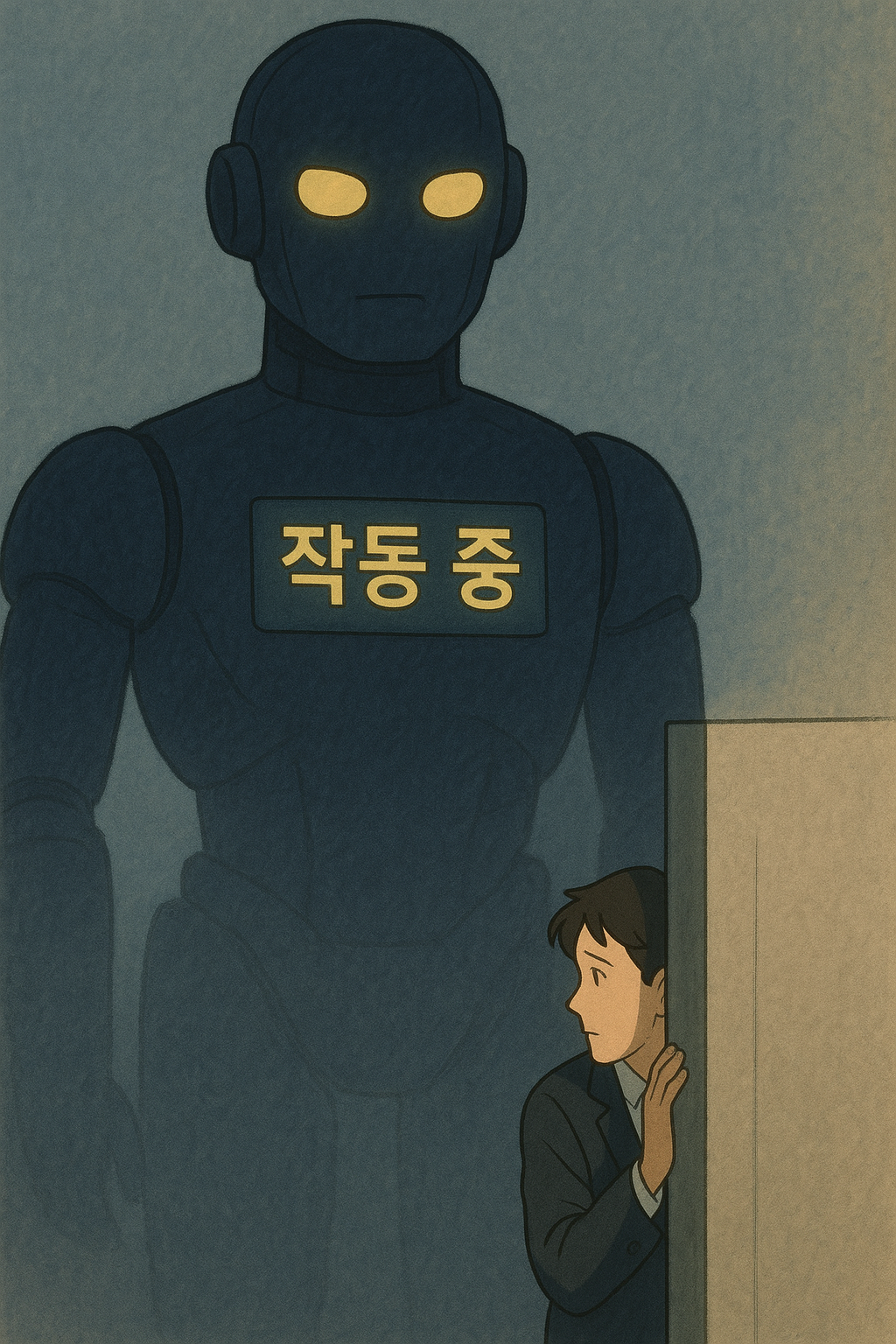 AI 본체의 그림자 뒤에 숨은 사람 – 책임 없는 권력의 은유
