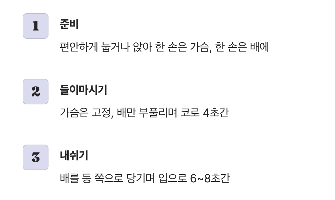 배로 숨 쉬는 연습&amp;#44; 하루 10분의 기적