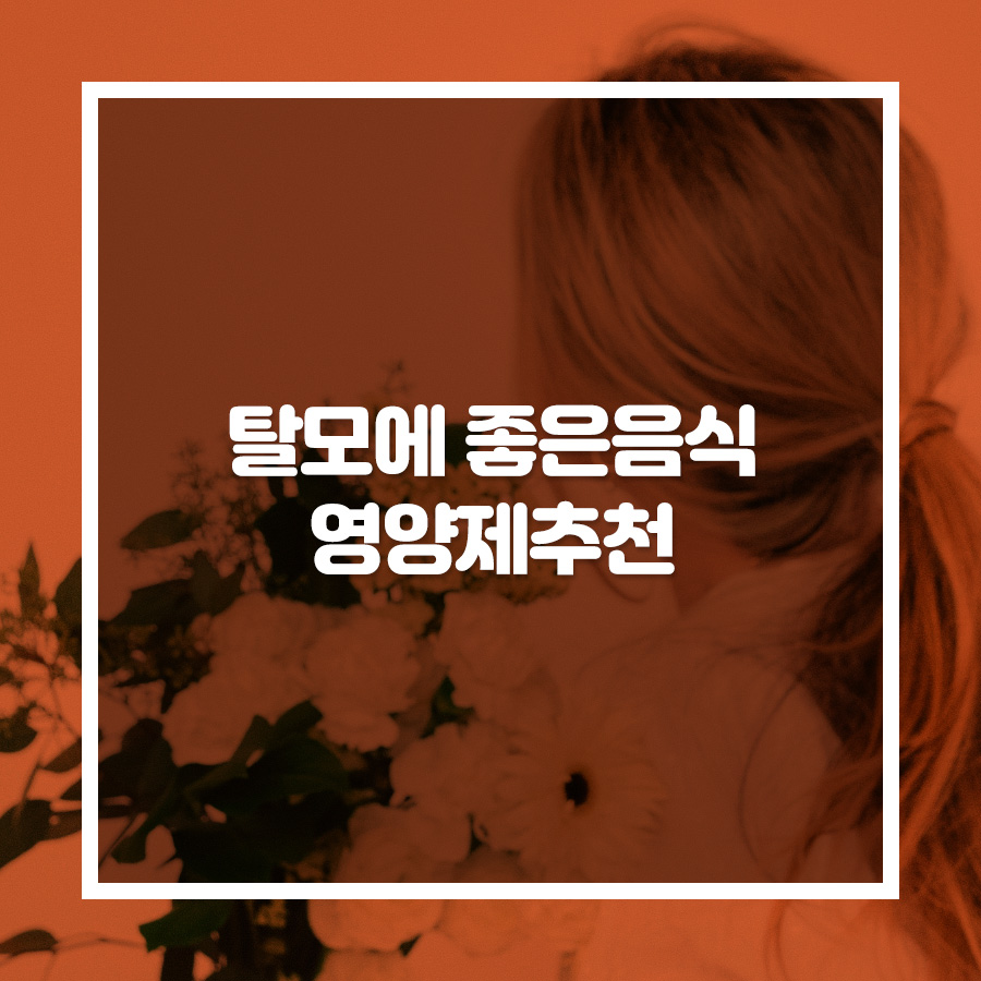 탈모에좋은음식, 나쁜음식, 탈모영양제