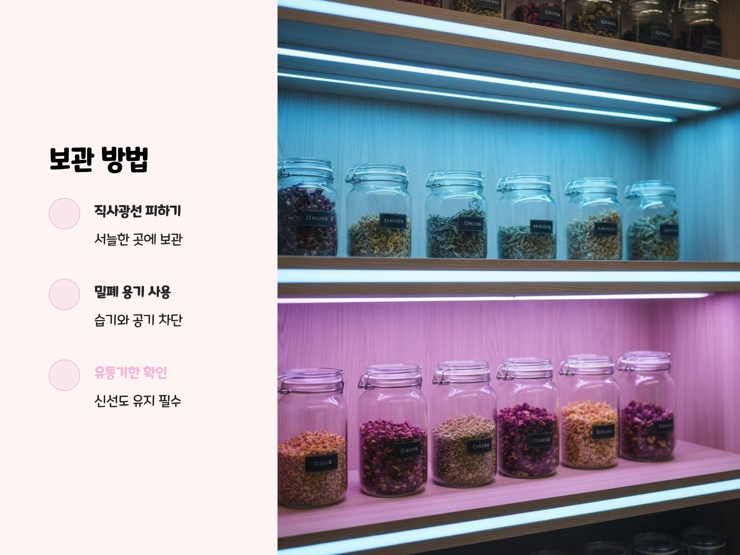 주의할 점과 보관 방법