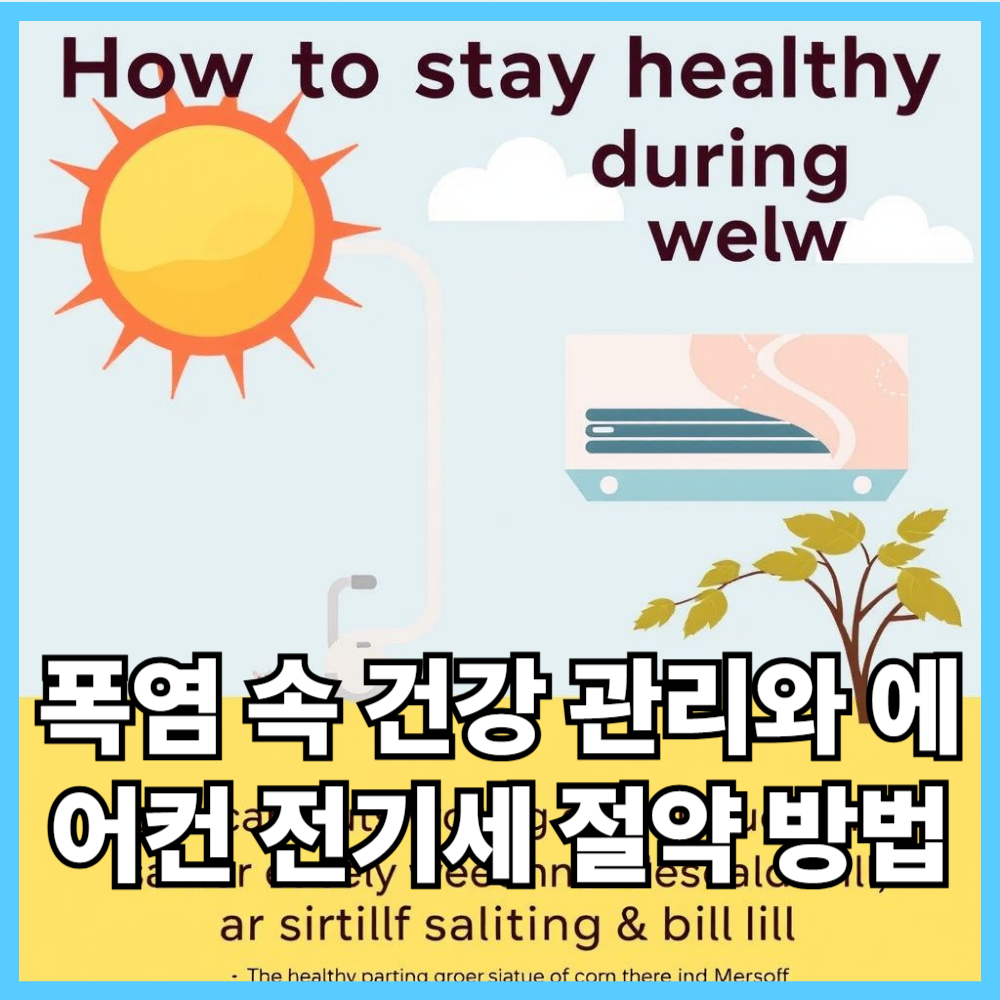 폭염 속 건강 관리와 에어컨 전기세 절약 방법1