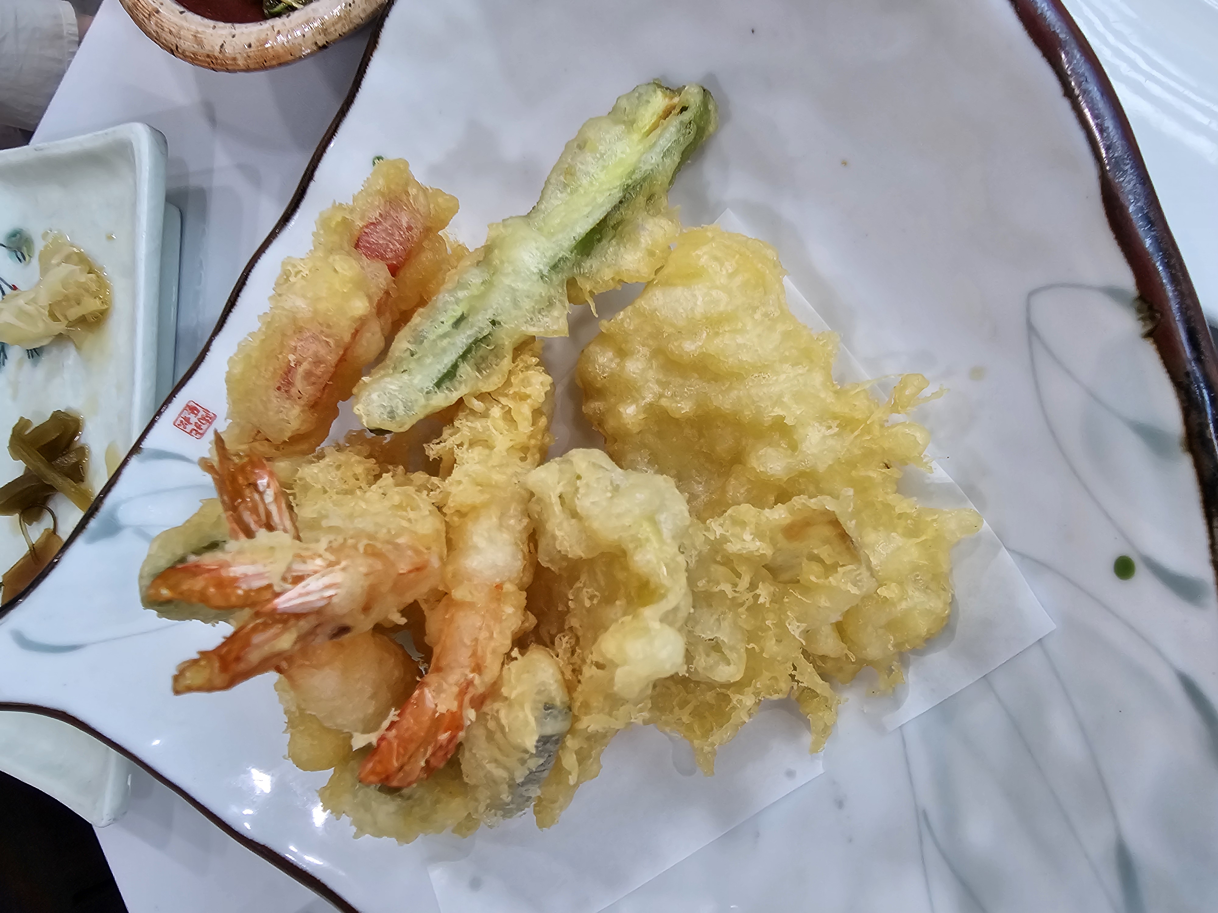 부산 청죽일식 새우와 야채튀김 모둠