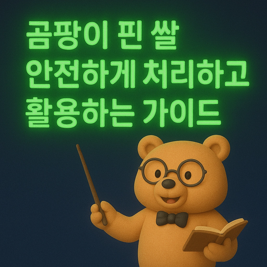 곰팡이 핀 쌀 안전하게 처리하고 활용하는 가이드