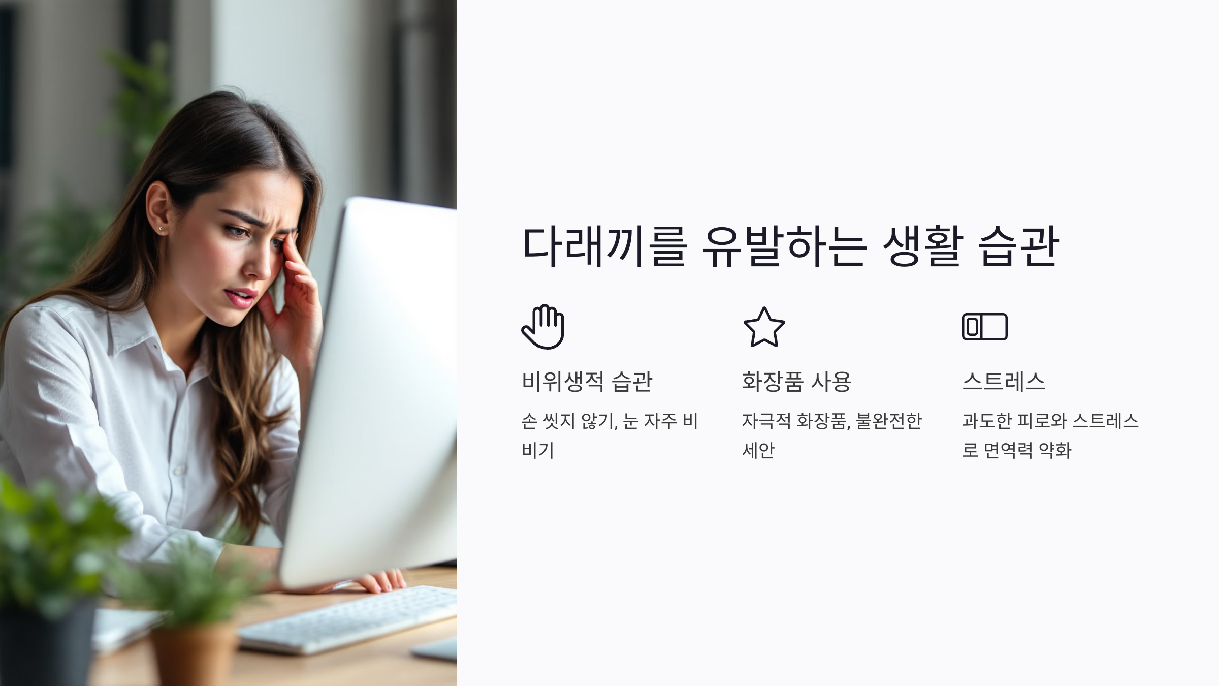 다래끼를 유발하는 생활 습관