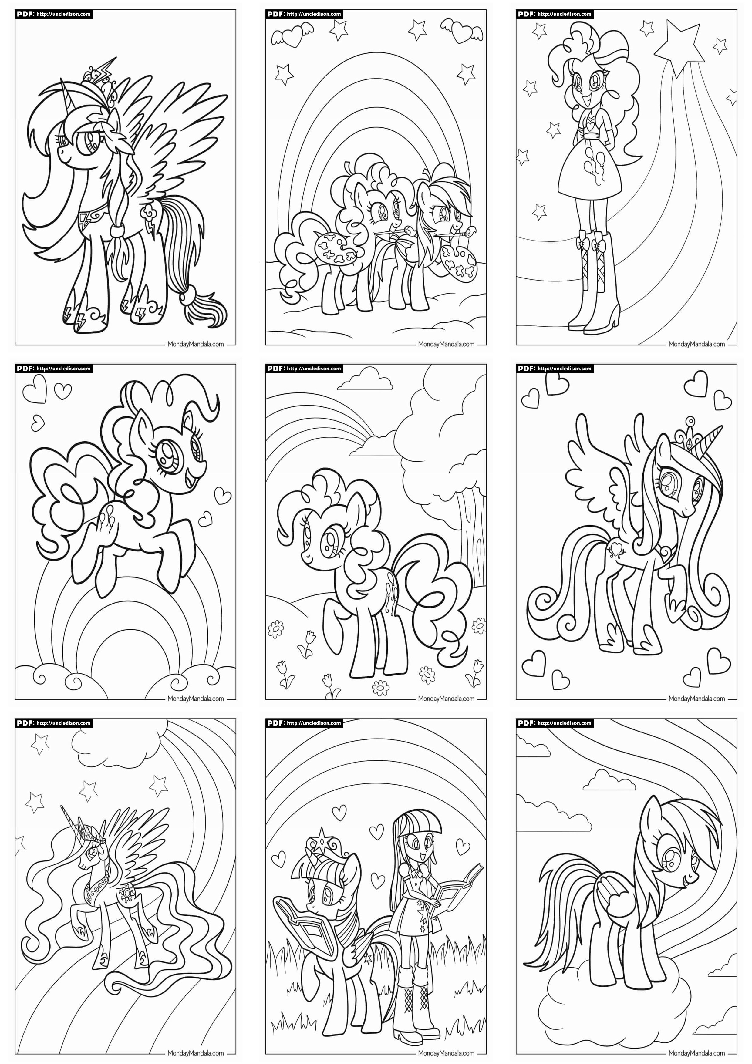 마이리틀포니 색칠공부 무료도안 My little pony coloring page