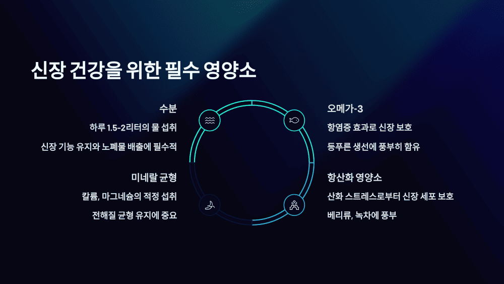 신장 건강을 위한 필수 영양소