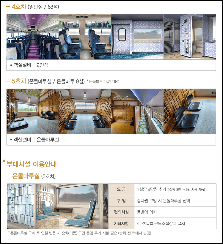 서해금빛열차 예약 방법 및 가격