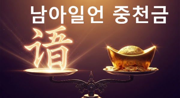 남아일언중천금