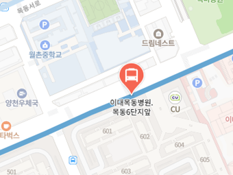 이대목동병원.목동6단지앞에서 인천공항 리무진 공항버스(6018번) 지도 위치