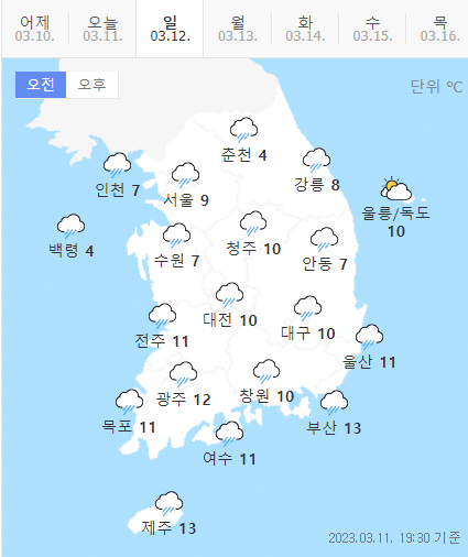 오늘날씨