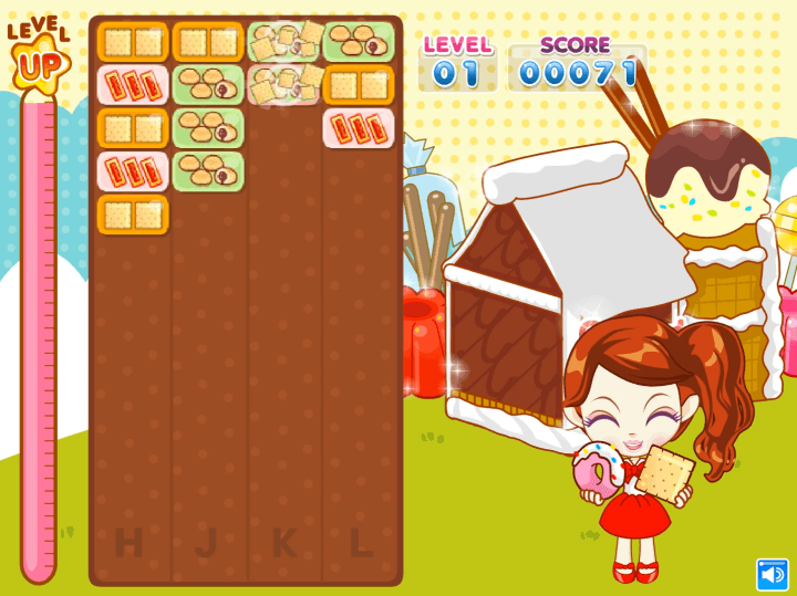 슈의-얌얌-하우스-과자-매치-퍼즐-플래시게임-플레이-과자-블록을-다른-위치로-옮겨-없애는-화면