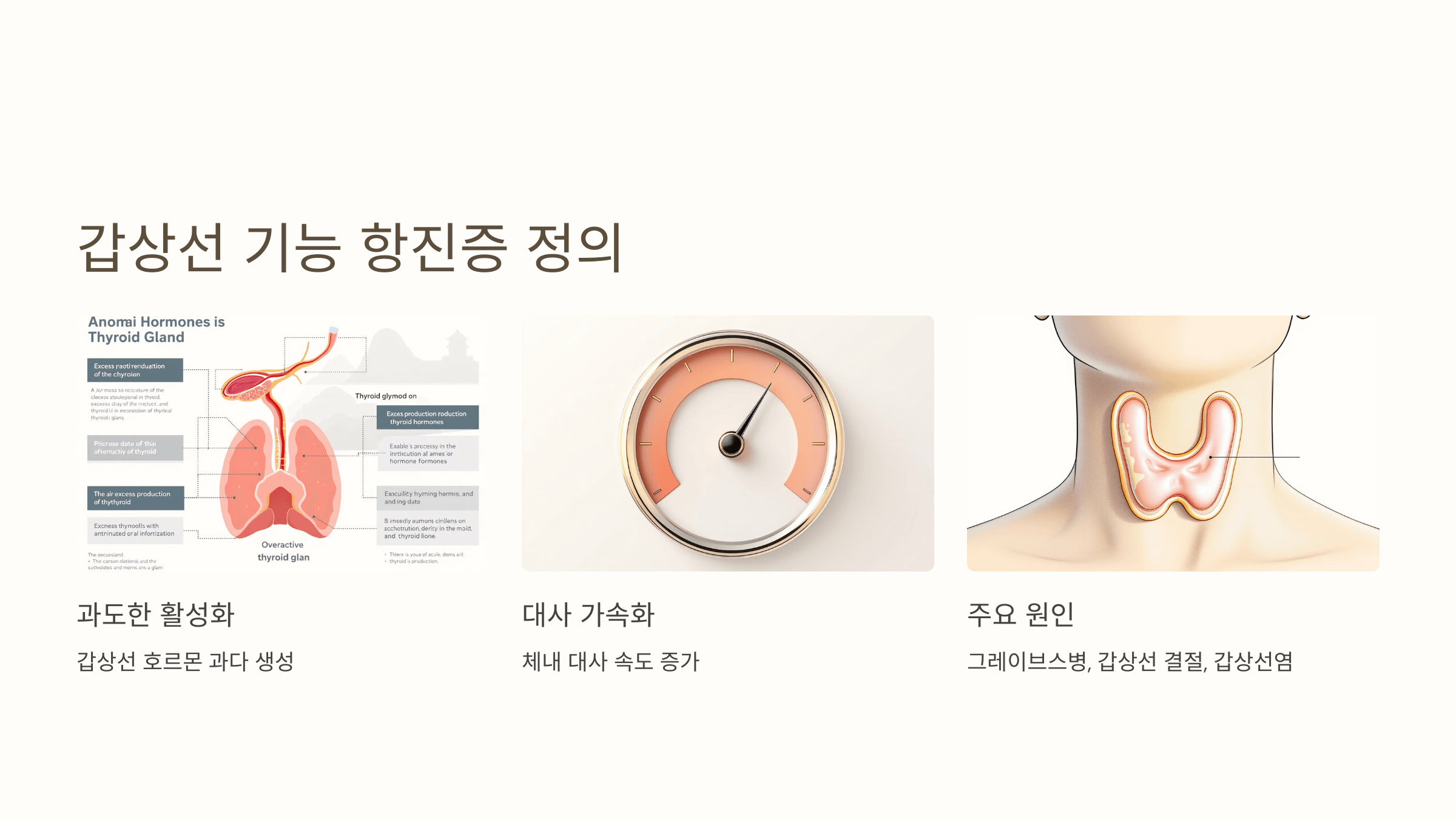 갑상선 기능 항진증과 관련된 사진입니다.