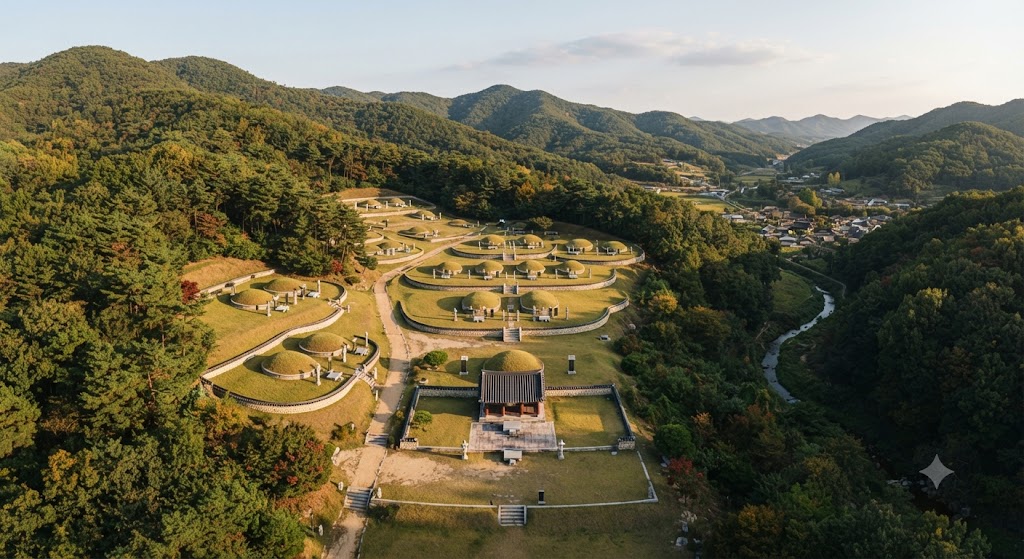 조상이 있는 선산의 모습
