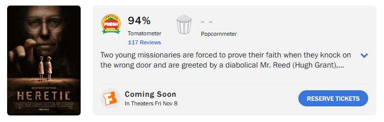 영화 <헤레틱> 뜻과 결말 해석 – 휴 그랜트 A24 공포 스릴러 (+OTT 정보)