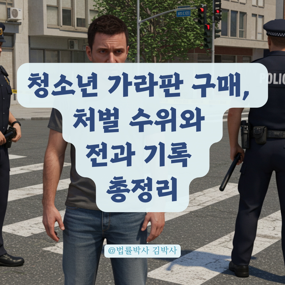 청소년이 가라판(위조 번호판) 구매 시 처벌 수위와 전과 기록 여부 정리.