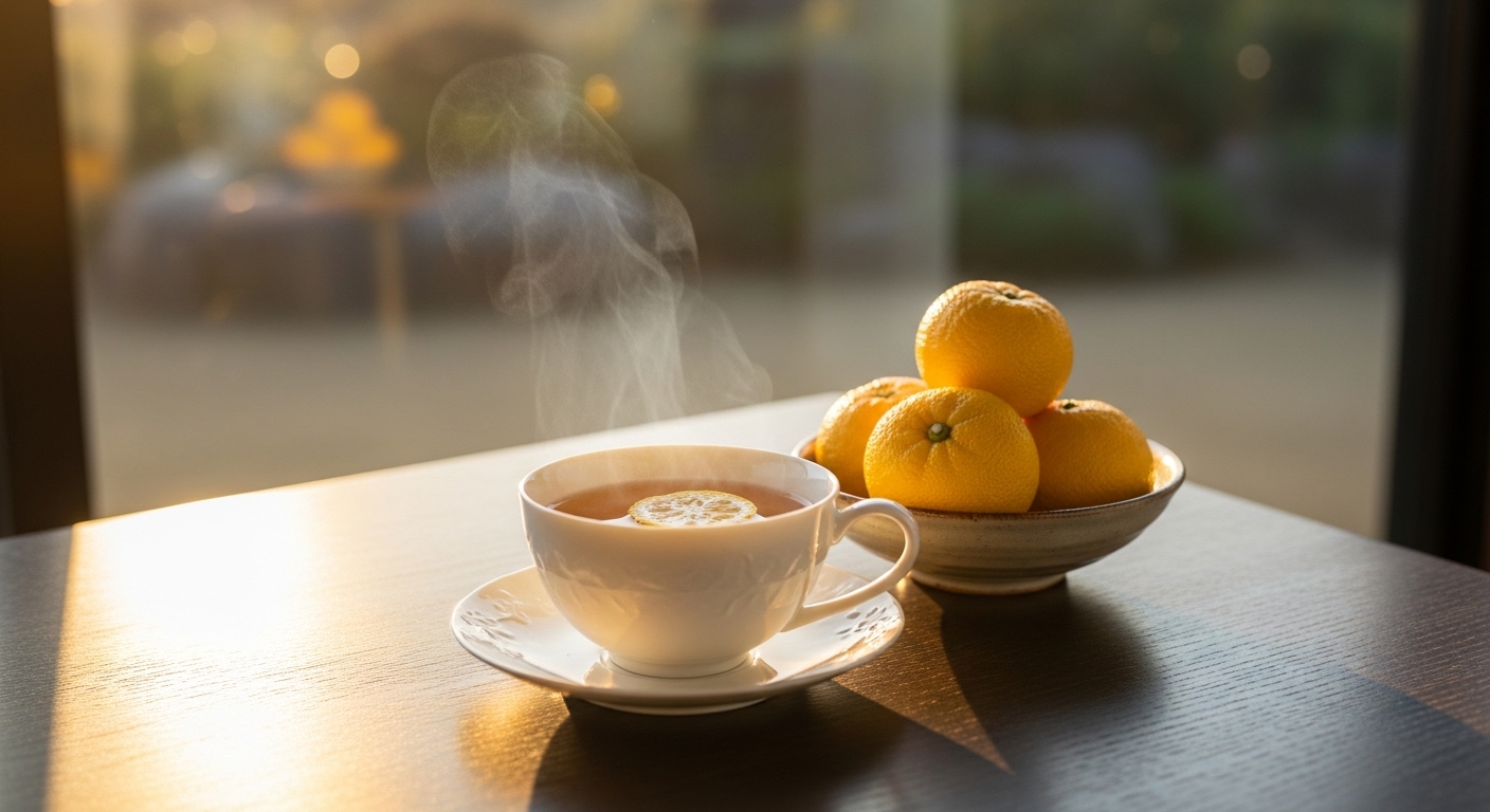 유자차 (Citron Tea) - 비타민C 폭탄 상큼한 감기 지킴이