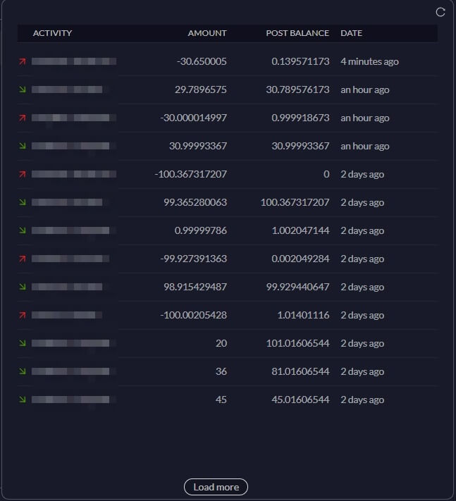 민파이낸스 거래내역