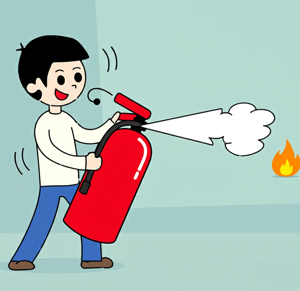 실제 화재 대응을 위한 소화기 사용 ..