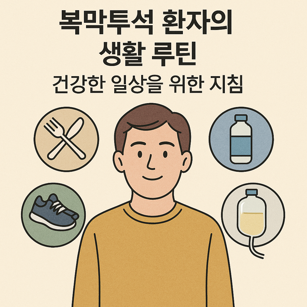 복막투석 환자의 생활 루틴, 건강한 일상을 위한 지침