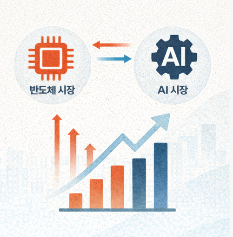 반도체와 AI 시장 변화 관련 이미지