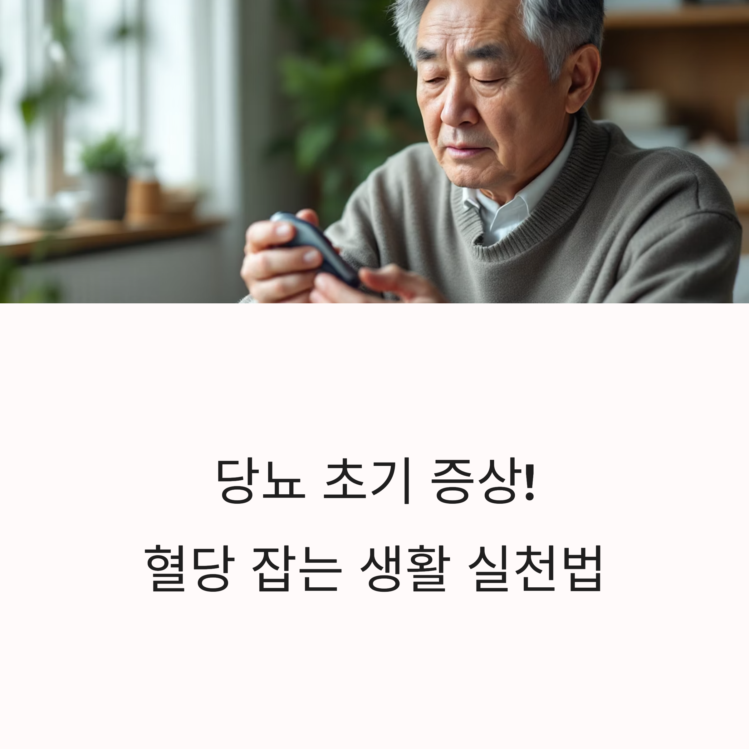 당뇨 초기 증상 알아보고 혈당 잡는 생활 실천법