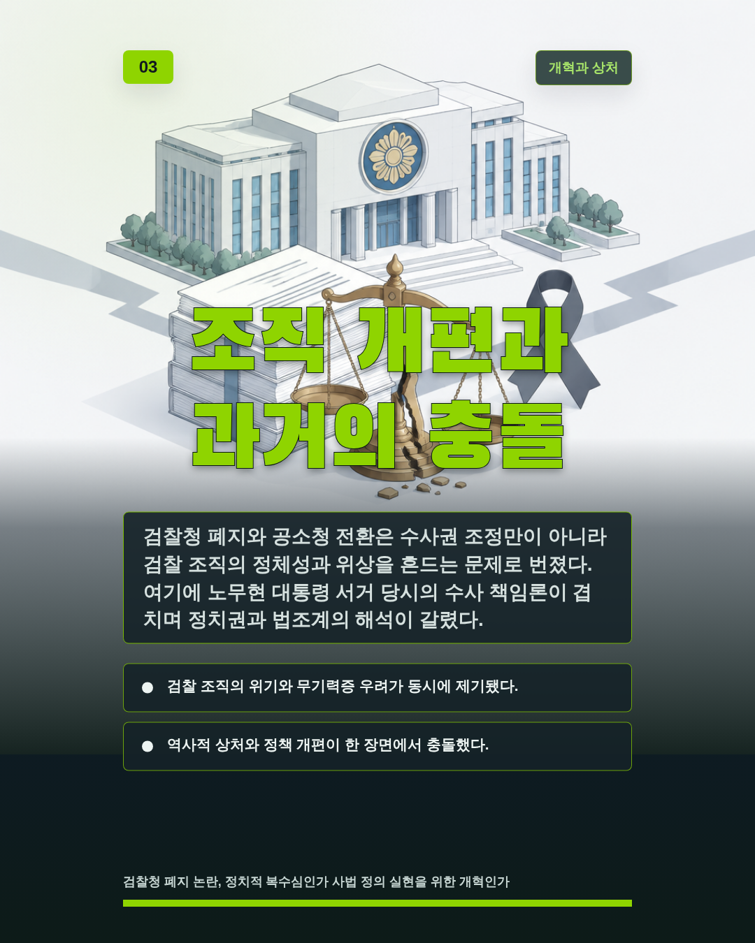 조직 개편과 과거의 충돌