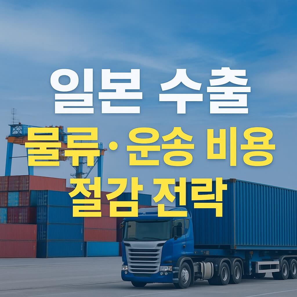 일본 수출 물류·운송 비용 절감 전략