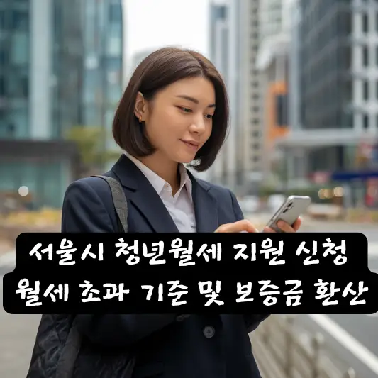 서울시 청년월세 지원 환산 공식 월세 초과 기준