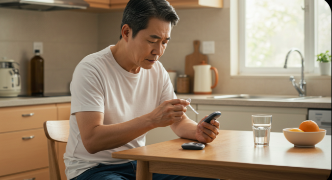 50대 혈당 수치 관리하는 한국남성