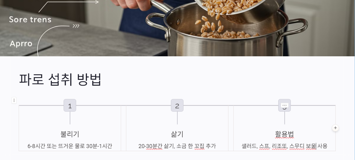 파로 곡물 섭취 방법 및 1일 적정 섭취량