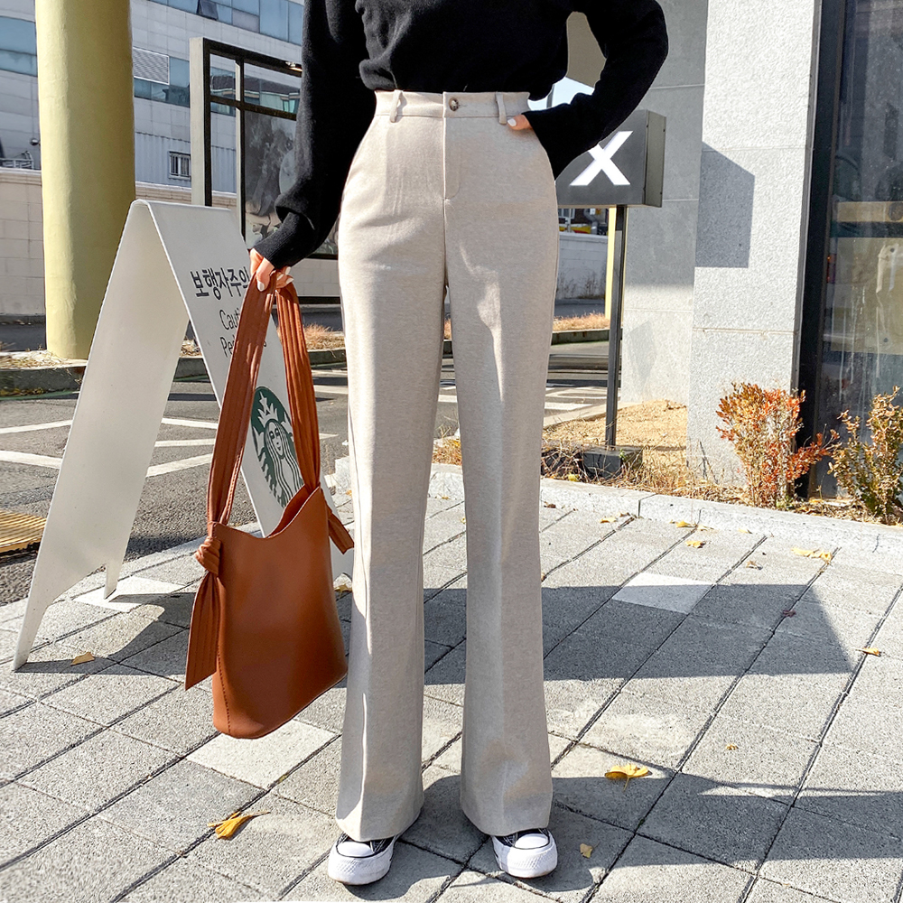 양면 기모 롱 부츠컷 슬랙스