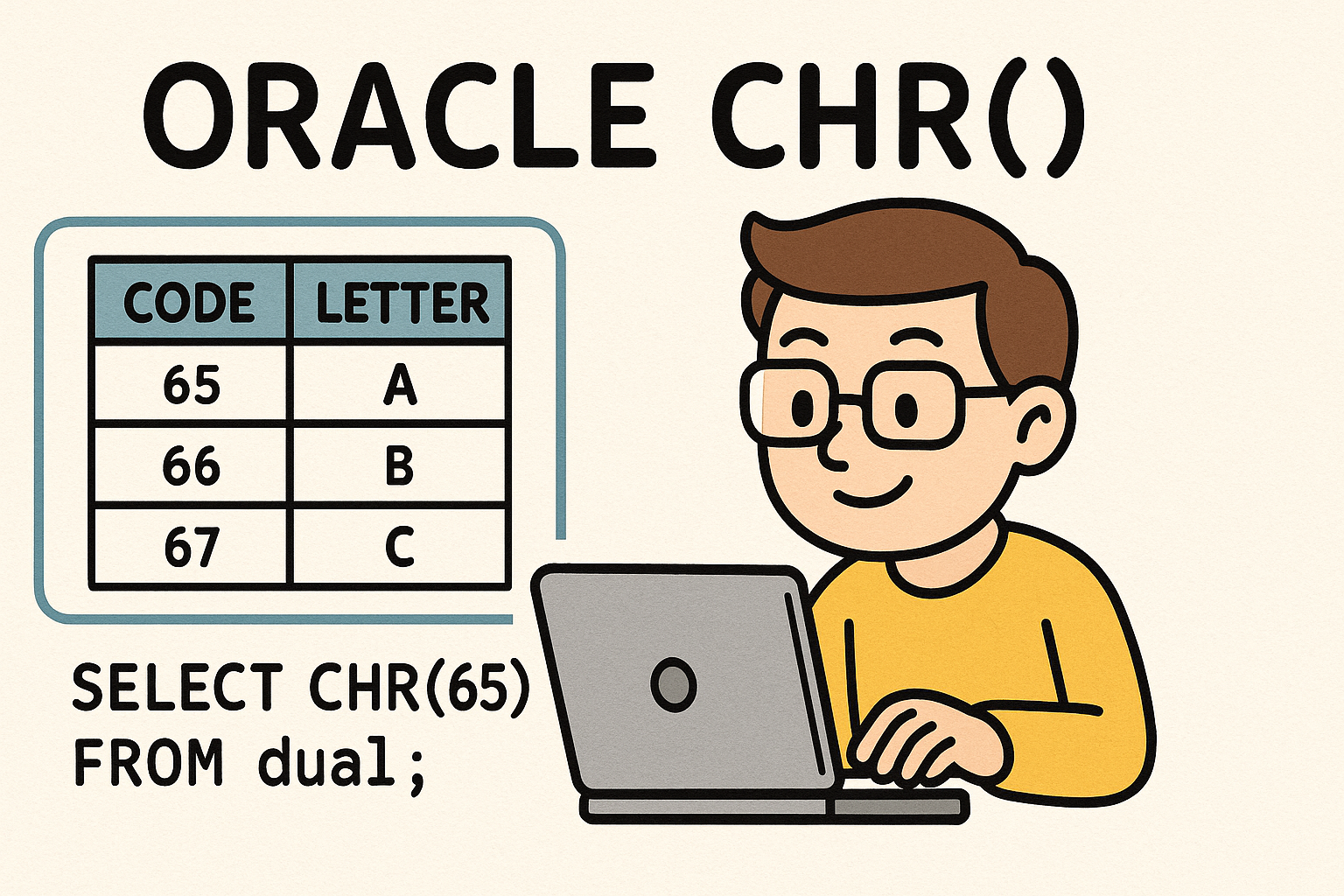 오라클 CHR() 함수란? 아스키 문자 처리 실전 활용법