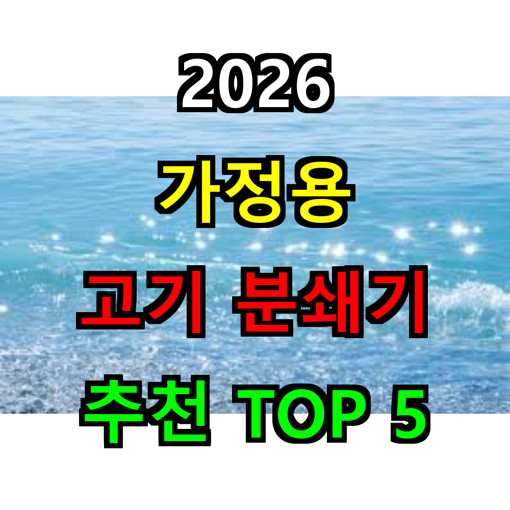2026 가정용 고기분쇄기 추천 TOP 5