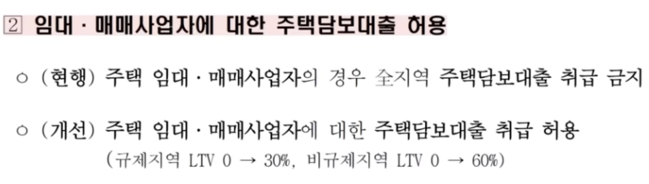 임대・매매사업자 주택담보대출 허용