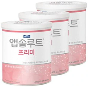 매일유업 앱솔루트 프리미 분유&#44; 400g&#44; 3캔