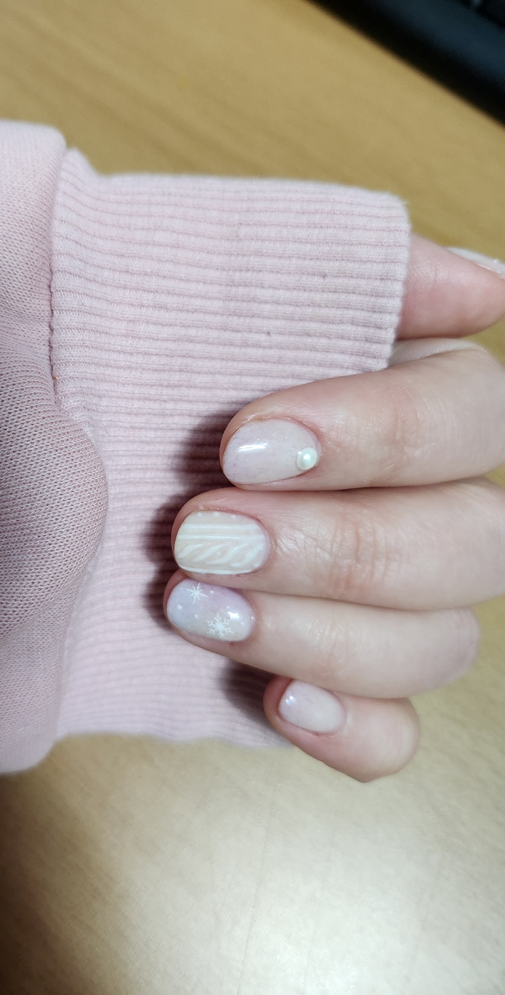 개금-원네일-크리스마스-니트-네일