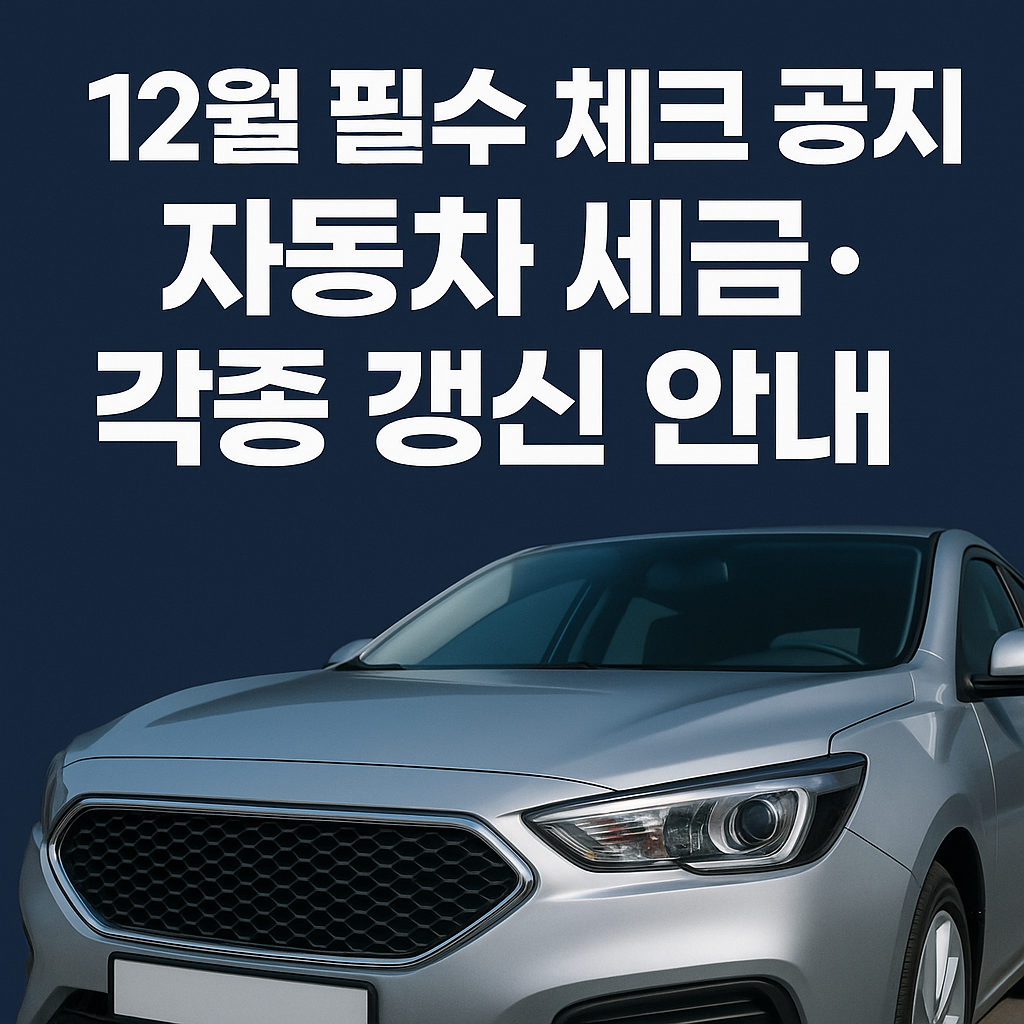 자동차 세금&middot;각종 갱신 안내