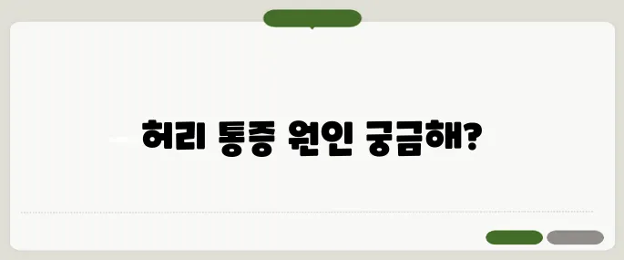 허리가 아픈 이유 다양하게 존재 자세와 디스크 확인 필요
